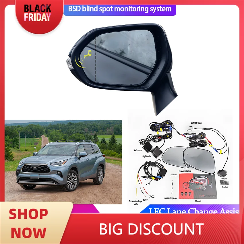 Car Blind Spot Monitoring for TOYOTA RAV4 XA50 2018-2023 BSD Radar Detection System Microwave Sensor Assistant Driving Security