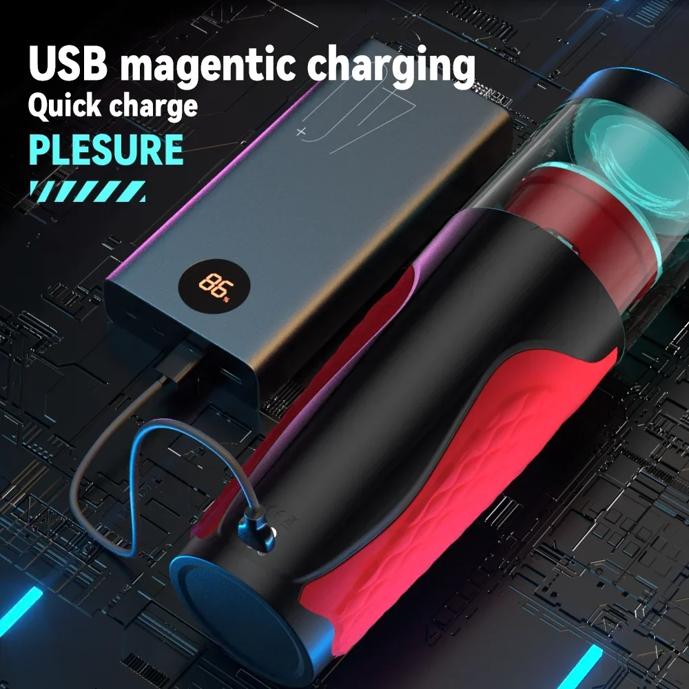 تلسكوبي دوران التلقائي ذكر الاستمناء المثيرة الجنس لعب المهبل جهاز استمناء للرجال الكهربائية الكبار المكبس الاستمناء