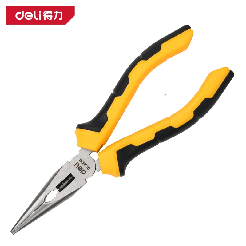 Deli Long Nose Plier Needle Nose Plier Multi-function Pliers For Clamping Stripping Electrician Maintenance Repair Hand Tool