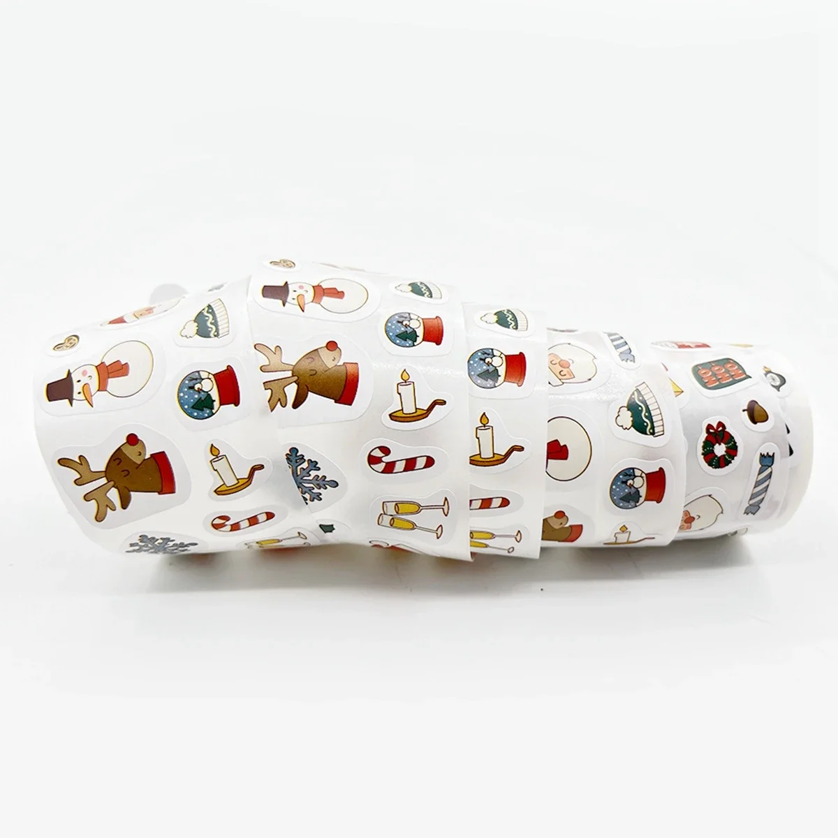 300PCs/Roll Cartoon Christmas Sticker Gift Tag Holiday Birthday Party Gift Decoration Praise Sticker Reward Stickers Label