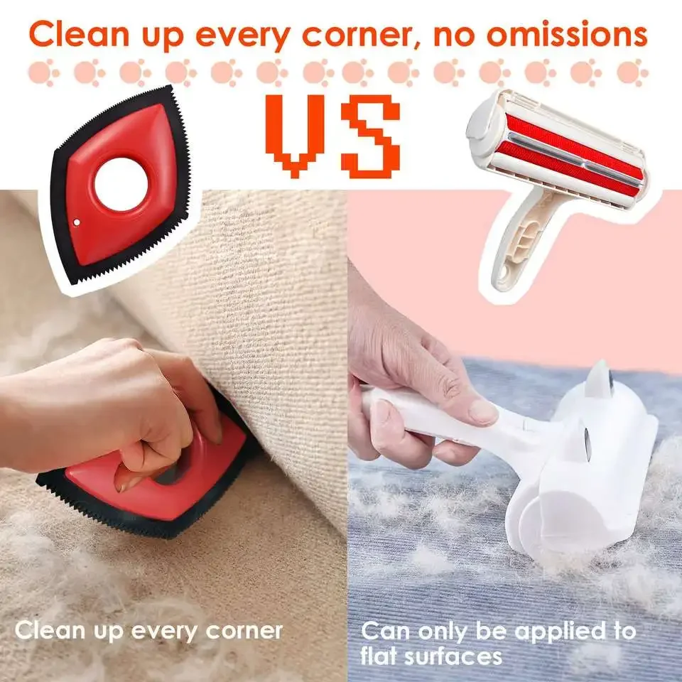 4 Modes Pet Hair Remover Comb Brush Dog Cat Hair Detailer Cleaning Tool Carpet Sofa Cloth Car Seat Rubber Reusable Pet Combs