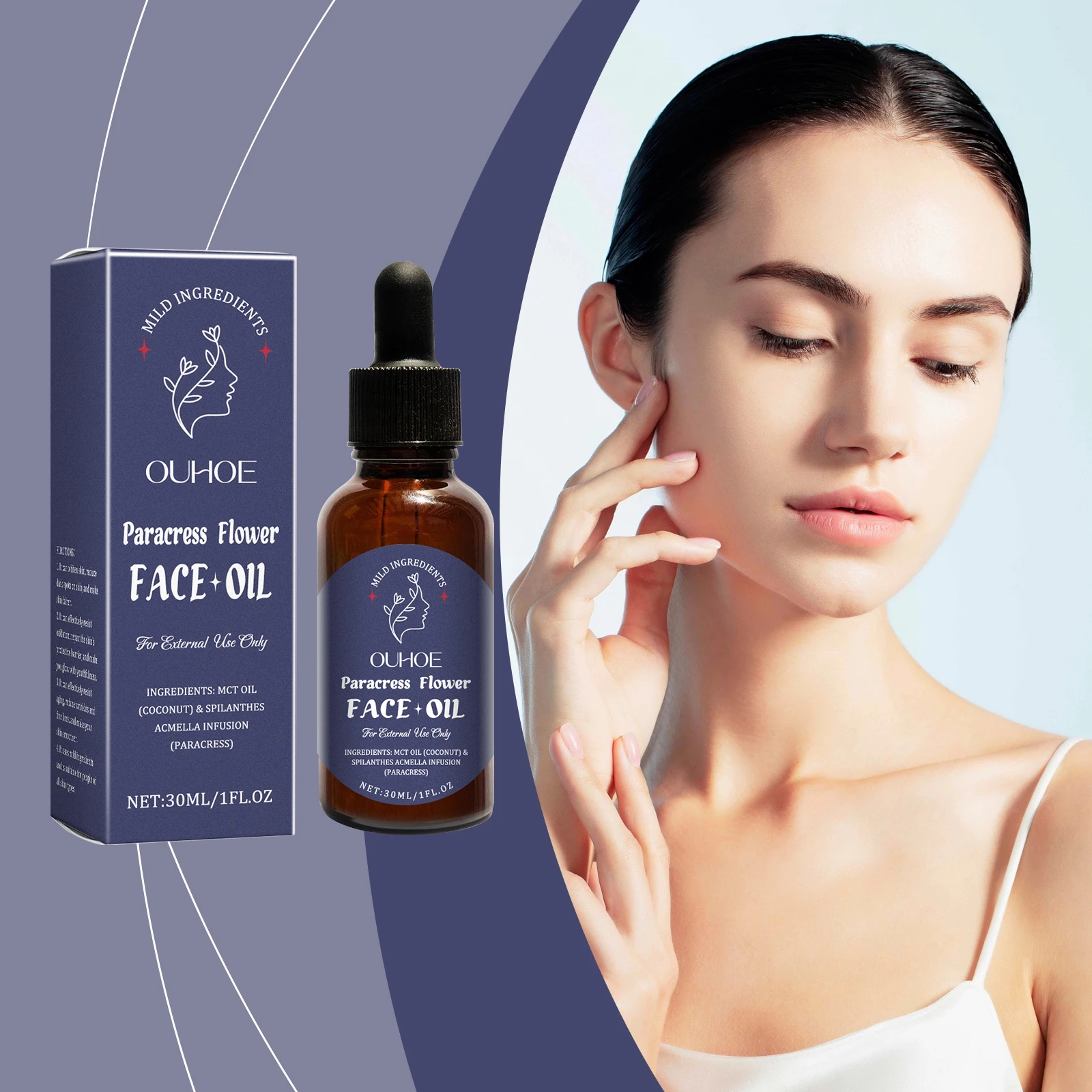 

OUHOE Moisturizing Facial Oil - Lighten, Anti - aging, Deeply Moisturize, Strengthen Barrier, Coconut Oil - Infused