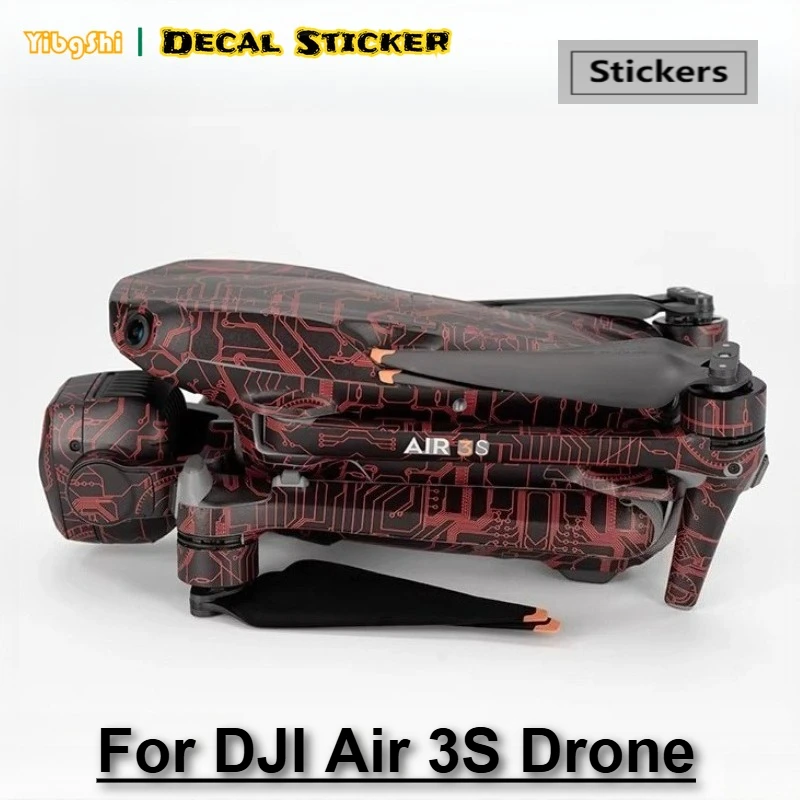 For DJI Air3 S Drone Sticker Vinyl Wrap Film Drone Body Protective Sticker Protector Coat AIR 3S AIR3S