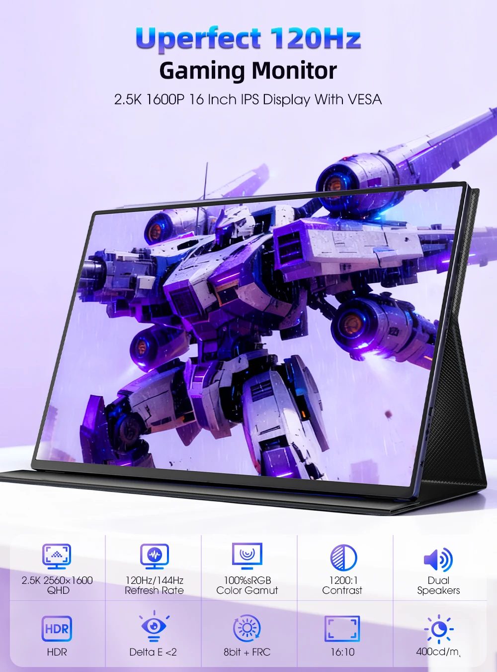 UPERFECT QLED 2.5K Portable Mo - огляд і ціна Pc Gaming Y Monitor