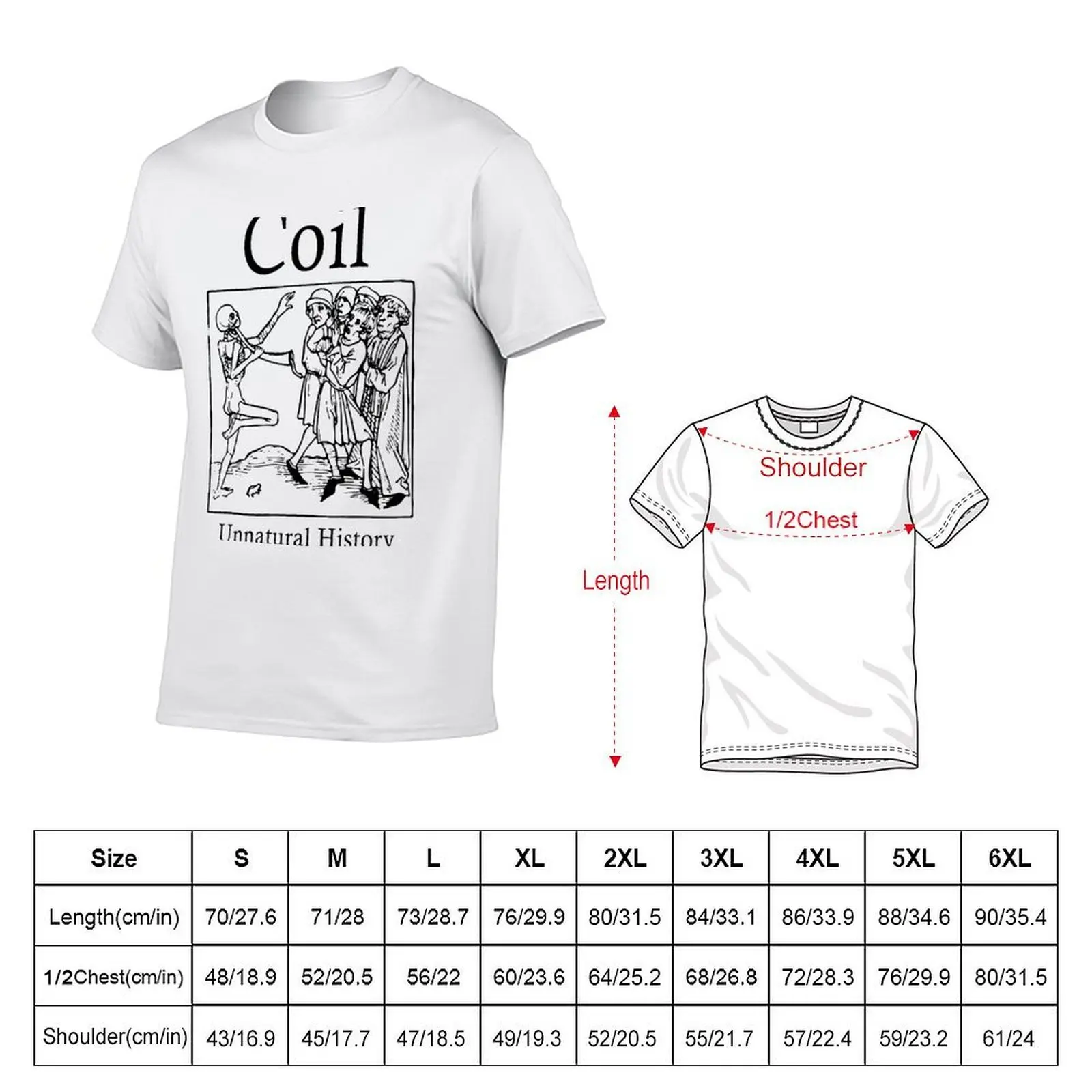 Coil-Unnatural-History T-Shirt plus size clothes topping Men's t-shirt