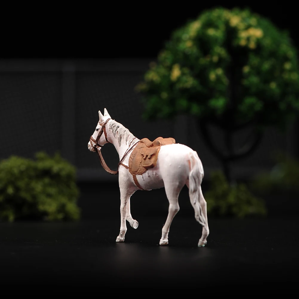 1/87 1/64 1/43 Painted White Dragon Horse Model Micro Action Figures Miniature Scenes For Collection Decoration Gifts