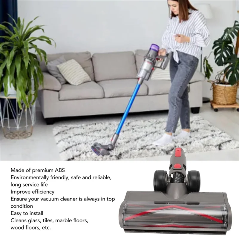 

A84G-Electric Roller Brush Head Fordyson V7 V8 V10 V11 V15 Vacuum Attachment Withled Lights Hardwood Floor Attachment