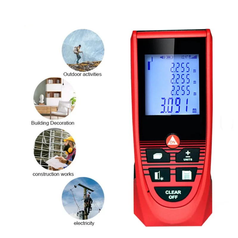 new Portable Laser Distance Meter 100m Digital Laser Measure for Professional Surveying and Building Applications