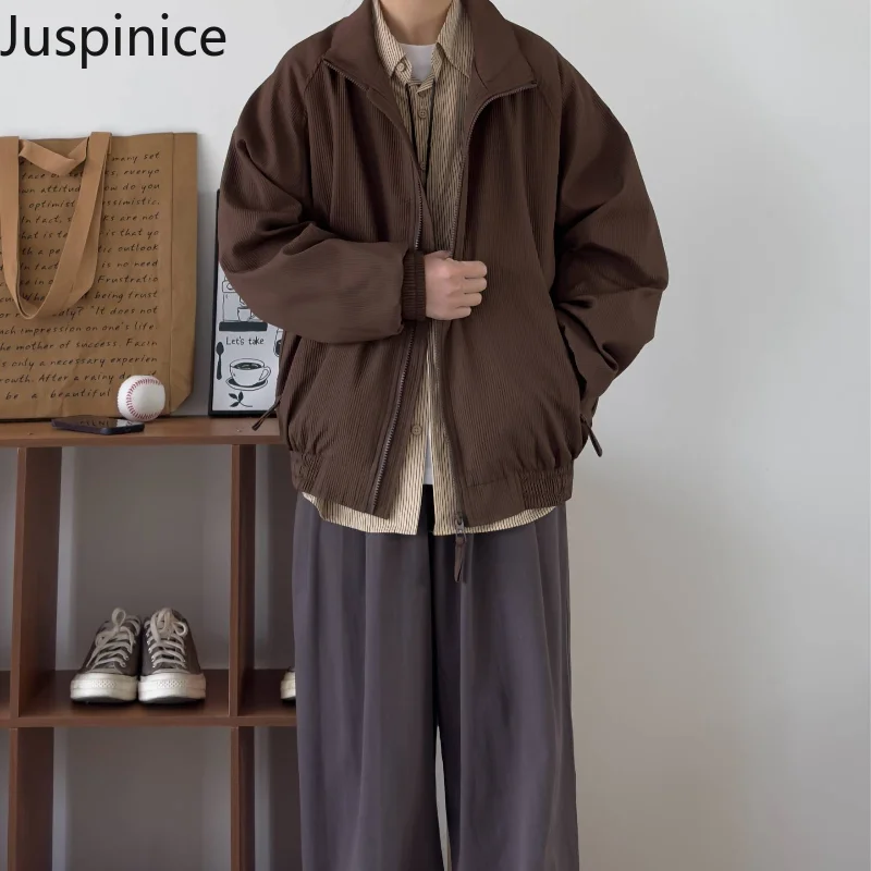 

Japanese Retro Workwear Jacket Couple Casual Loose High Street Personality Sports Jackets Men Tops Overcoat Male Clothes