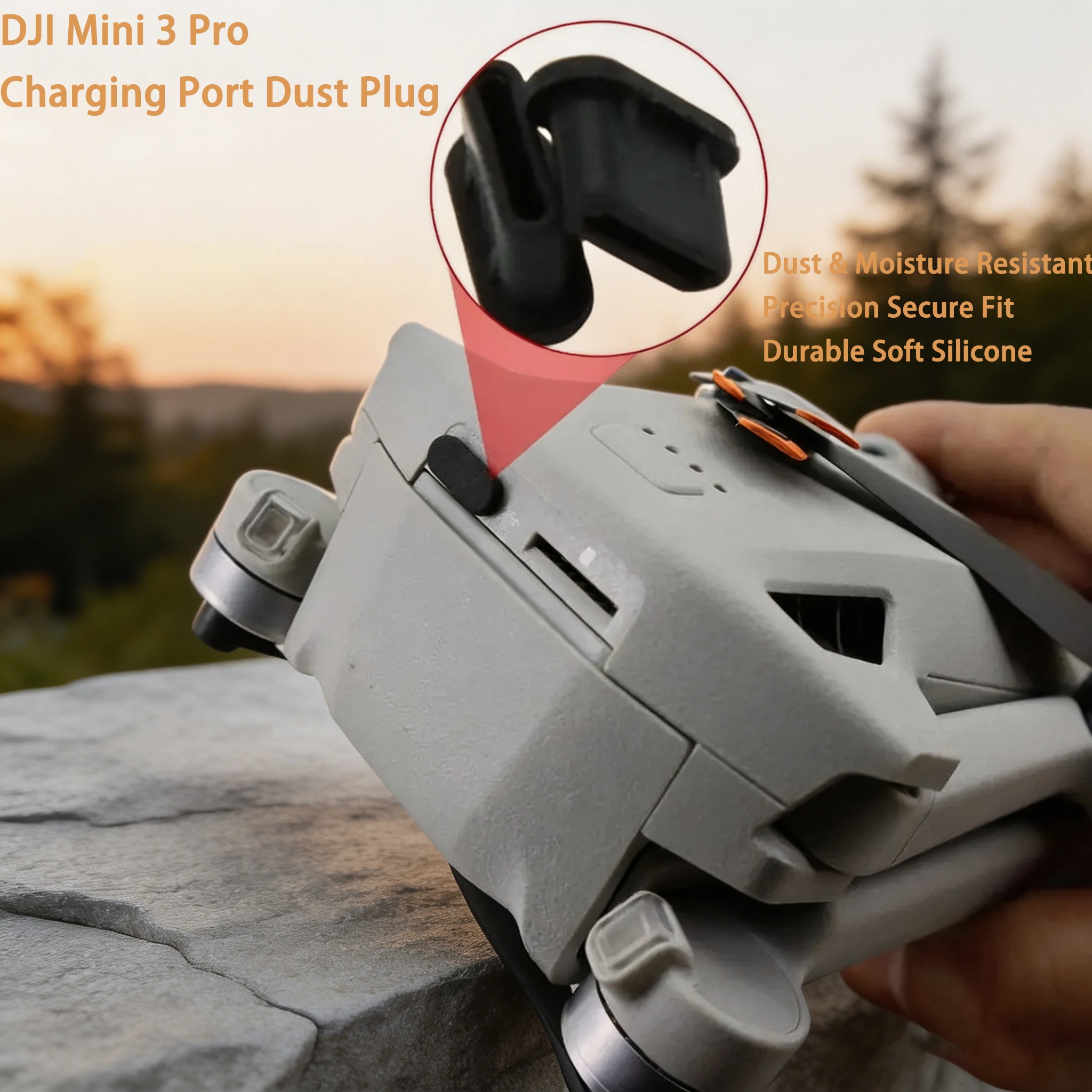 DJI Mini Accessories Type C Dust Plug Silicone Charging Port Protector for DJI RC 2 Remote Controller Outdoor Drone Travel