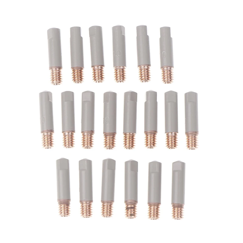 HMA73-2Pcs/Set 15AK Welding Contact Tips New Coating Protect 25mm M6 Gas Nozzle Tip 0.8mm-1mm MIG Welding Torche Welding Tool