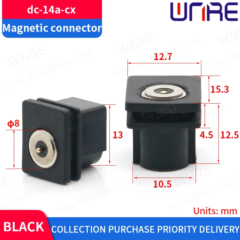 1set new magnet connector circular male and female dc power socket screw thread pogopin magnetic connector