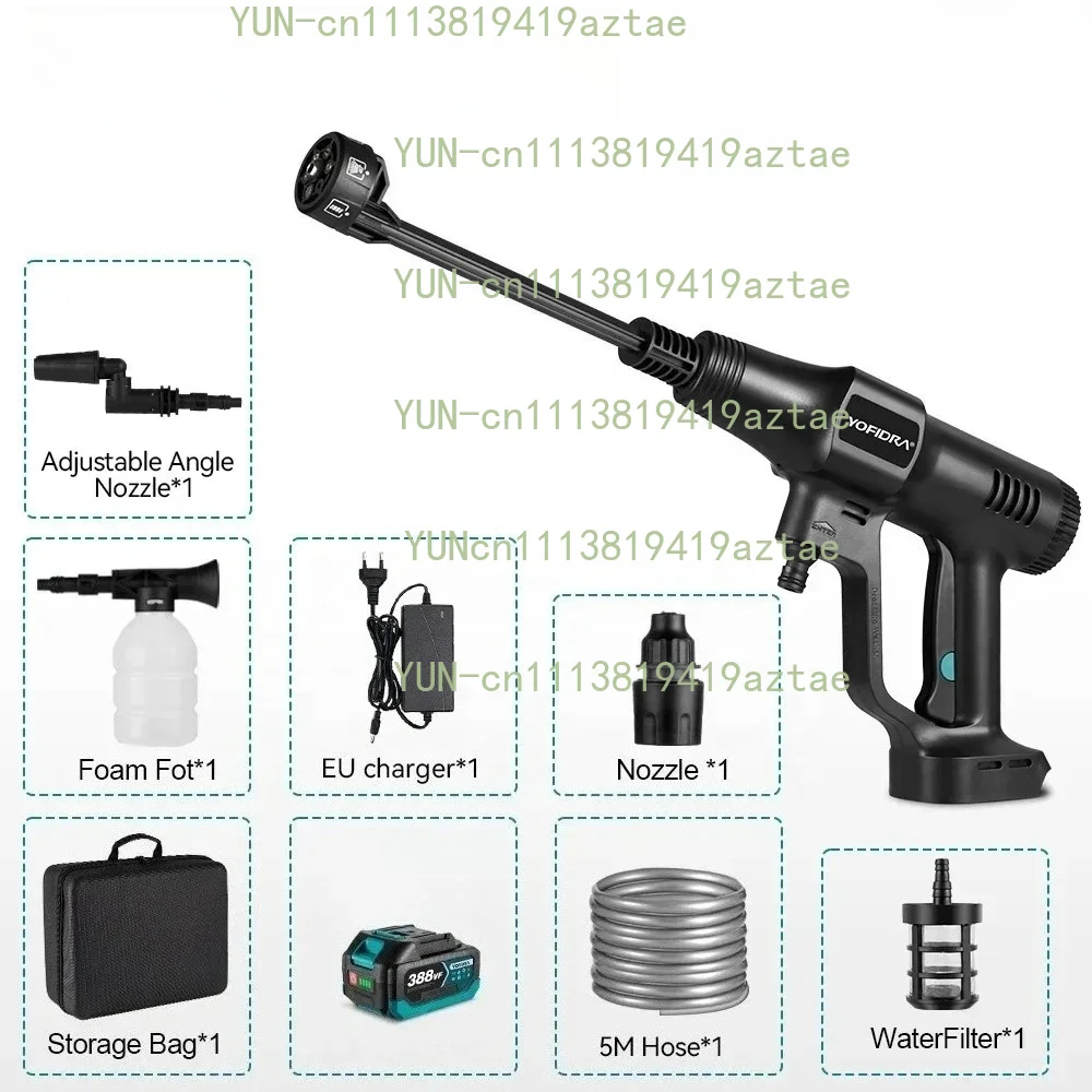 200Bar Brushless High Pressure Car Washer 6 In 1 Garden Cleaning Water Spray Tool