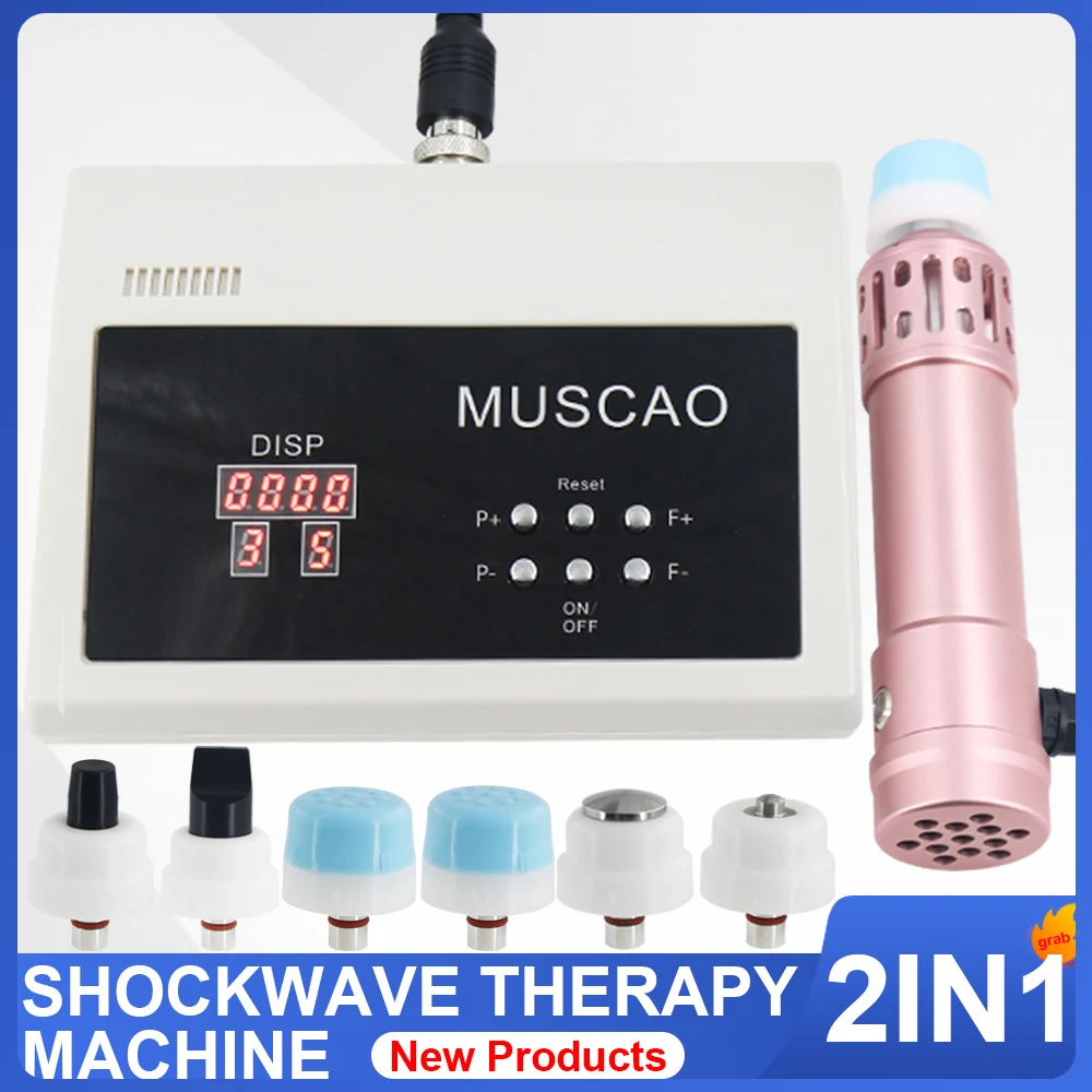 

Shockwave Therapy Machine Effective Relieve Limbs Pain Massager Muscle Relaxing 2 IN 1Professoinal Shock Wave Chiropractic Tools