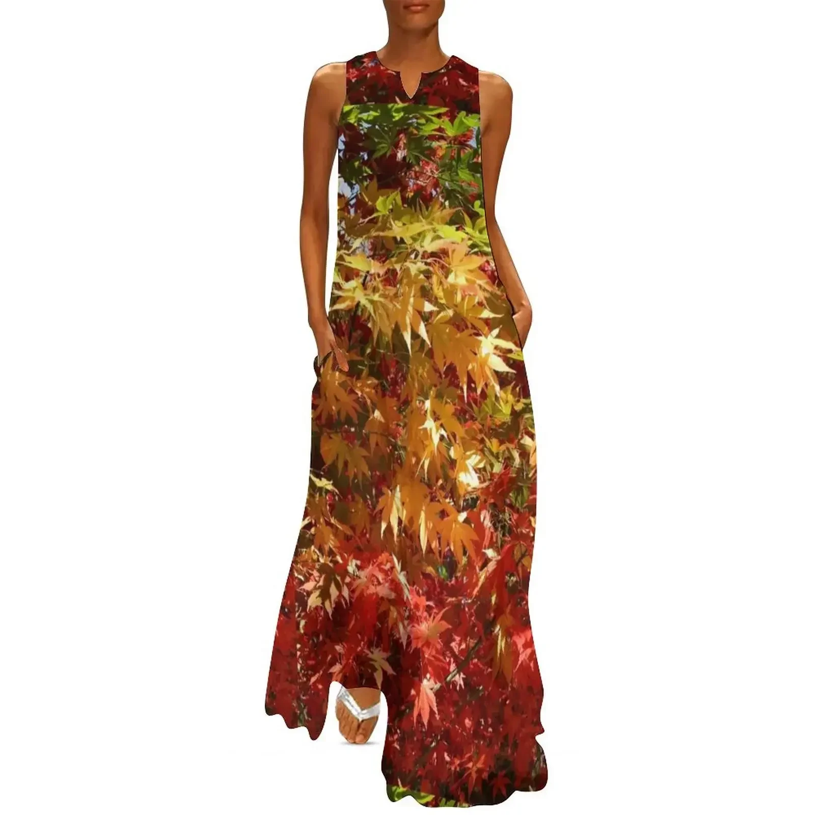 

Colourful leaves of a maple tree in autumn Long Dress dress sexy dress for women Bride dresses