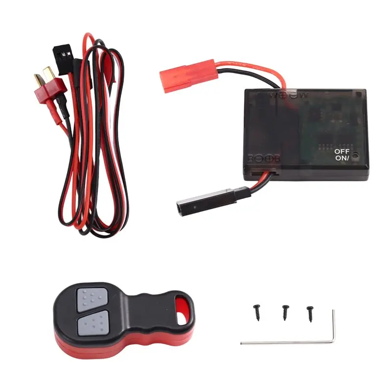 Superior-Wireless Remote Receiver For 1/For 10 RC Crawler Axial SCX10 90046 Redcat Gen8 TRX4 TRX6 MST CFX Winch Controller Set