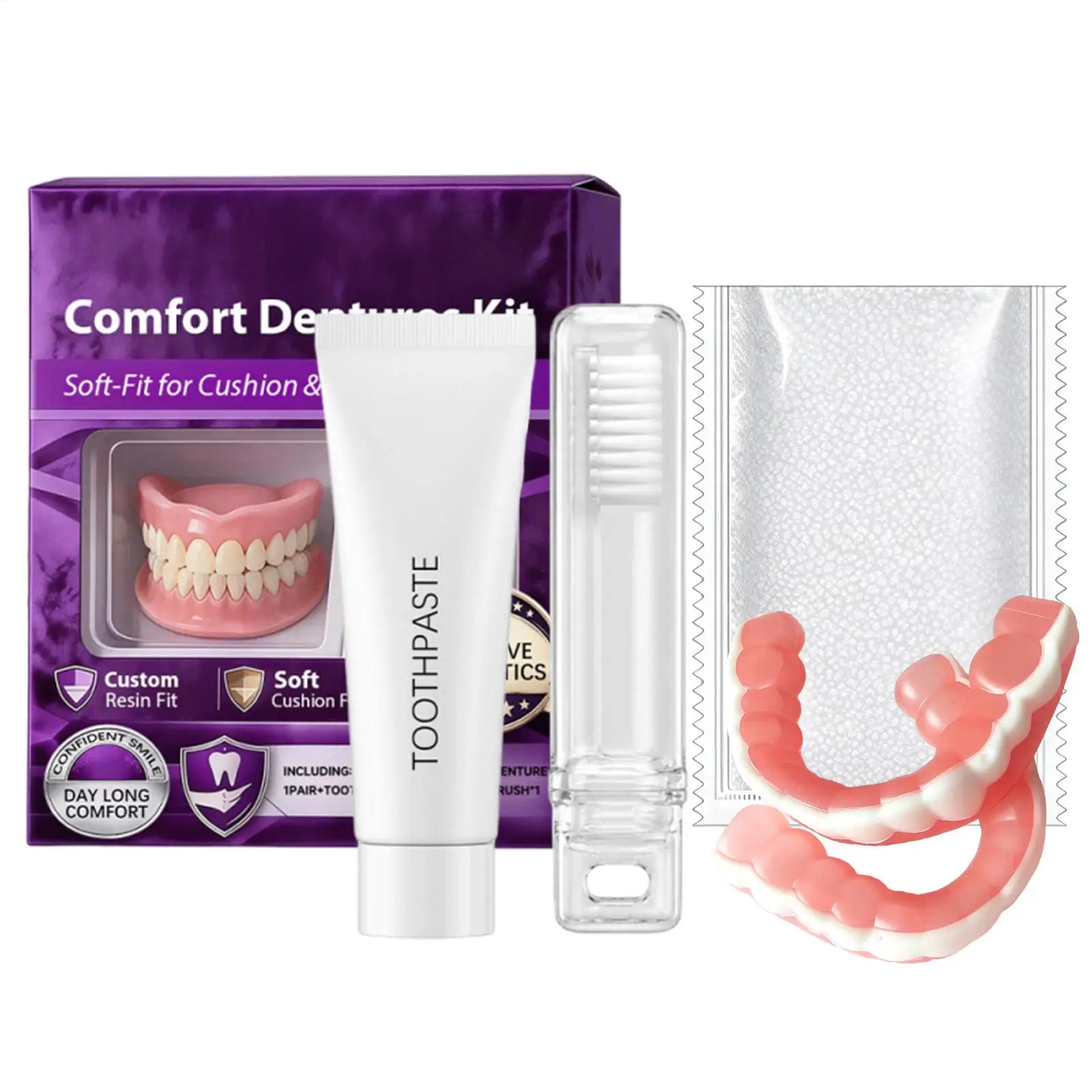 Adult Adjustable Dentures Teeth Set Fake Teeth Portable Wholesale Full Mouth Denture Sample Models and Elderly Full Mouth