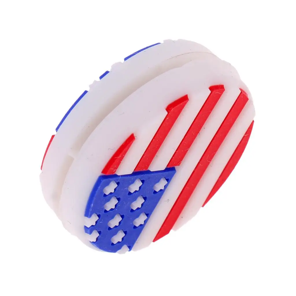 Tennis Vibration Dampener Silicone Shock Absorber Racquet Accessory for Professional Play National Flag Style