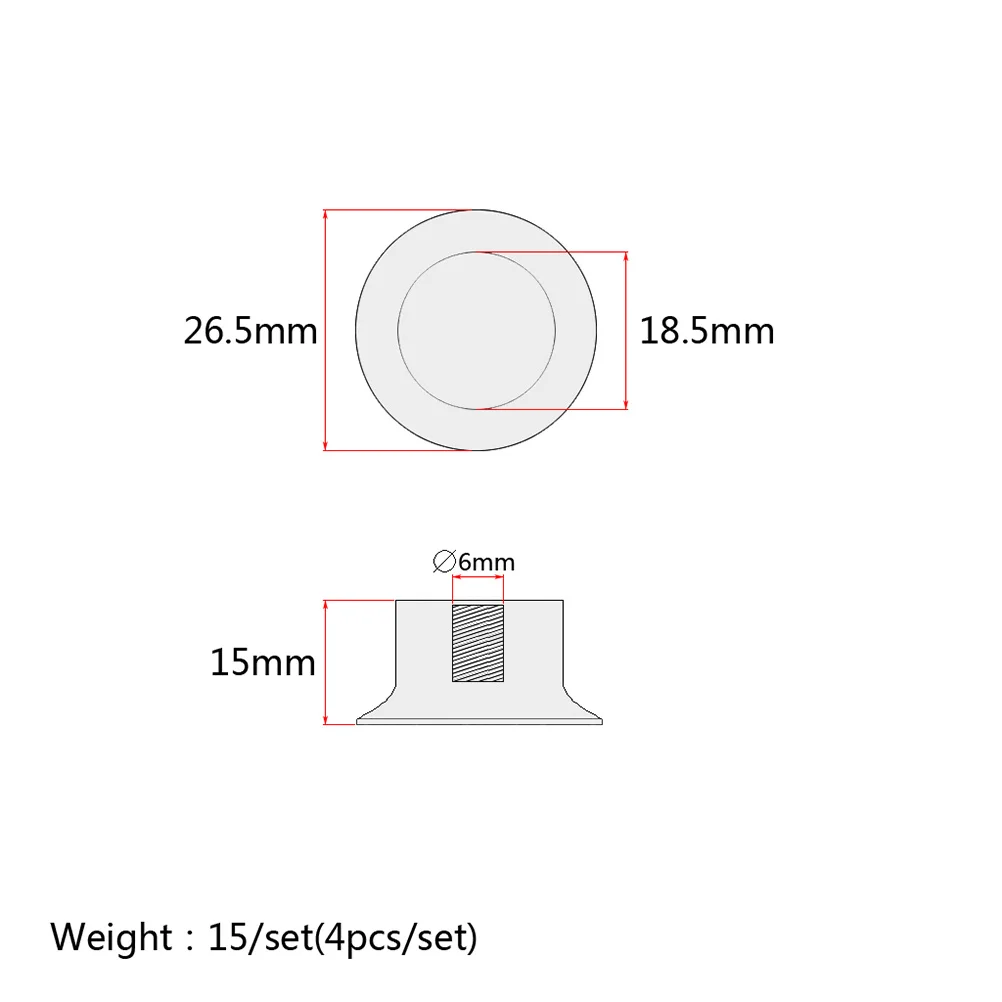 

2Pcs Electric Guitar Control Knobs Aluminum Volume Tone Replacement Caps for Bass Guitar Parts Control Knobs Cap
