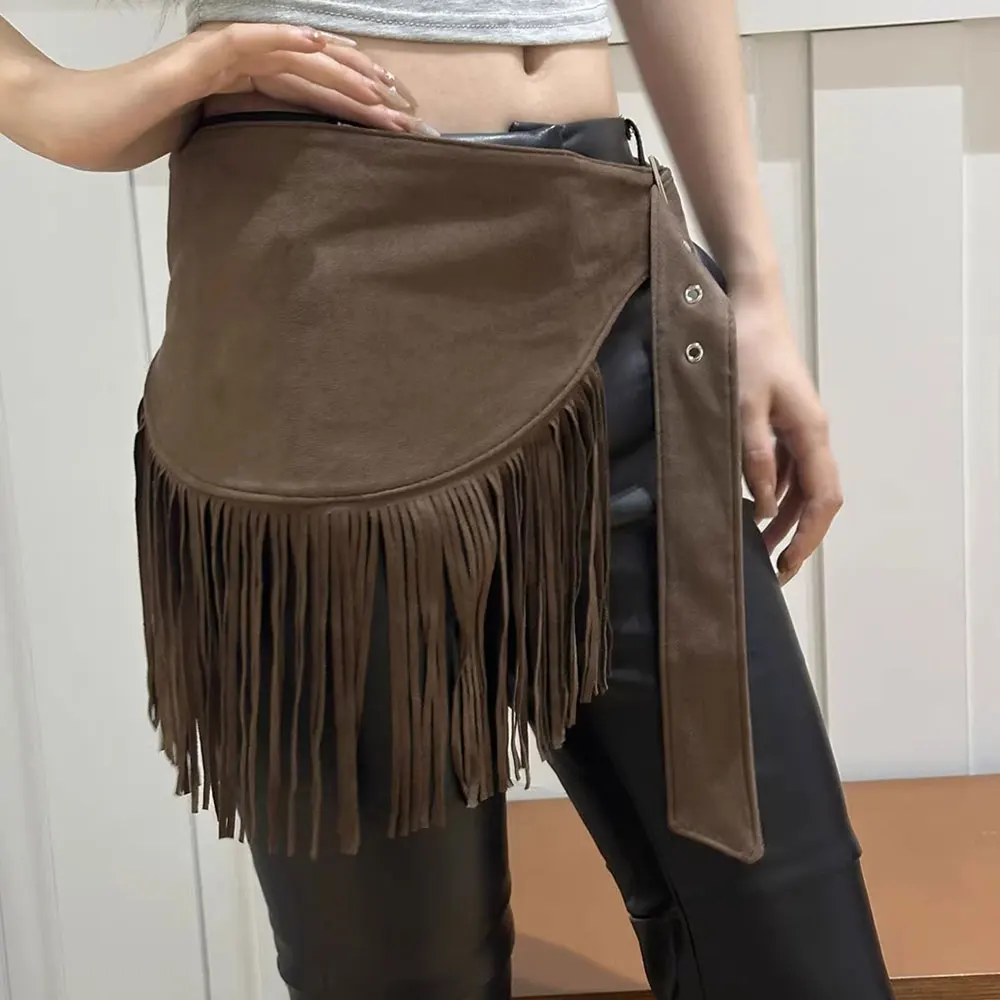 

Cowboy Style Wide Waistband Women Tassel Waist Belt Coat Decor Accessories Trend Triangle Tassel Corset Dress Belt for Women