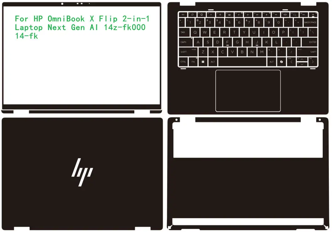 Pre Cut Laptop Vinyl Decal Cover Sticker Skin Protector For HP OmniBook X AI 14-ka0000 14-ka 0000ca 14-ka0000ng series X Flip