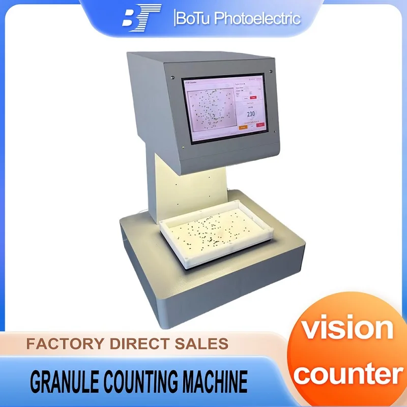 Granule Materials  Desktop Visual Counter with Vibratory Plate Automatic Vision Counting Machine or Fasteners Gaskets Connector