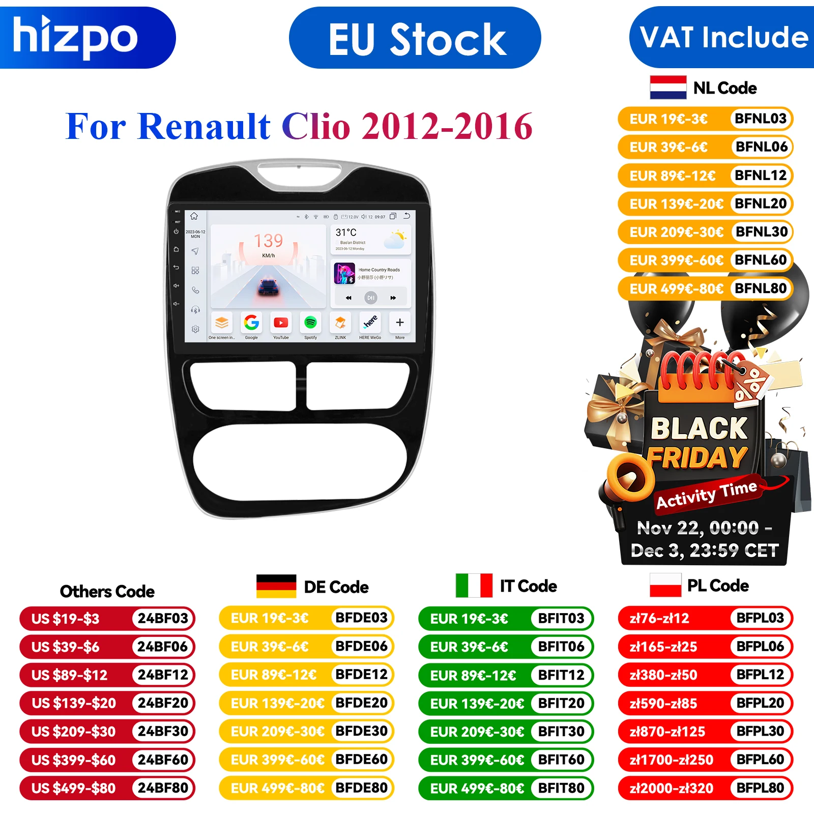 2Din Android Car Radio Multimedia Player for Renault Clio 4 2012 2013 2014 2015 2016 Autoradio Stereo 2 Din HeadUnit Navi GPS 4G