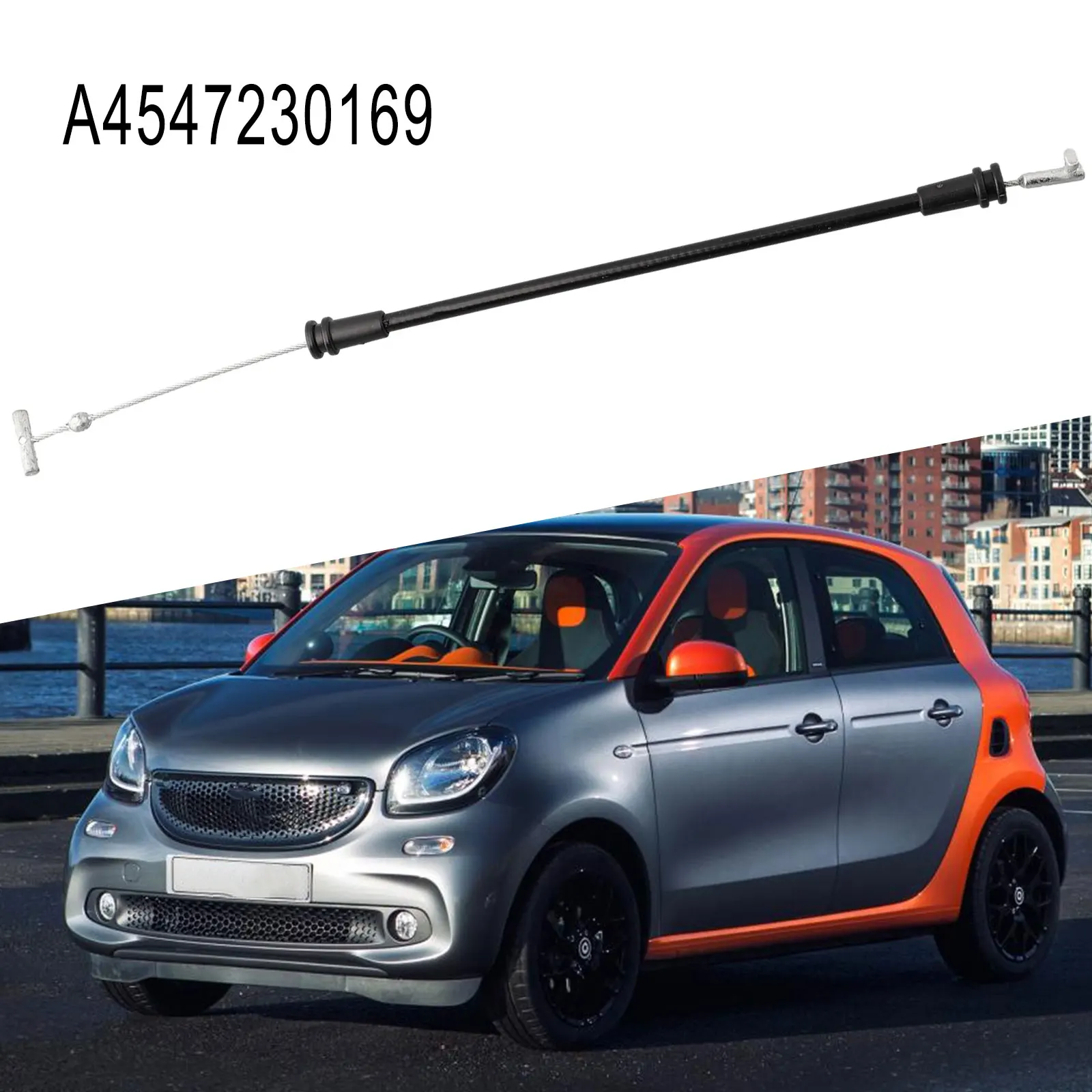 Door Handle Cable Shift Cable For Smart ForFour 1st Generation (2004-2006) Left Metal Right 4547230169 Black +silver Front