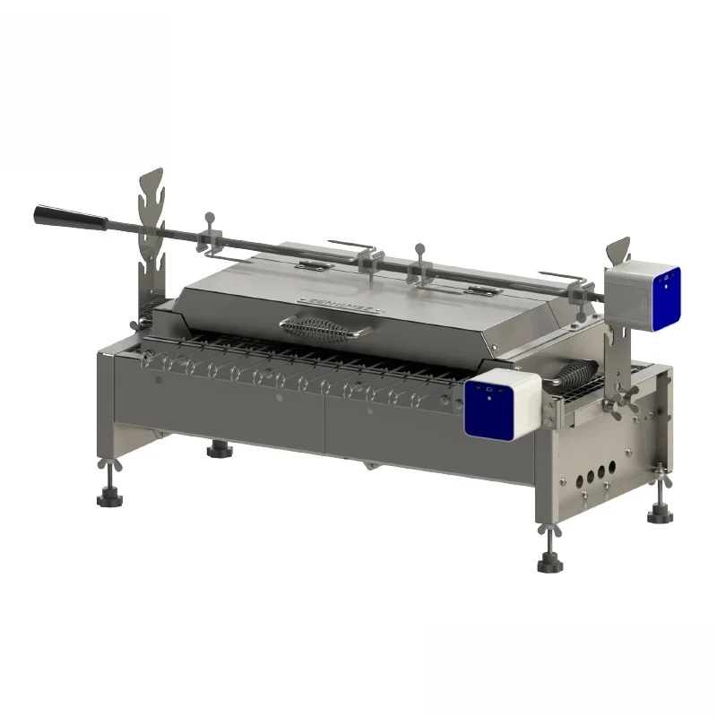 for Automatic Flip Charcoal BBQ Grill Household Bamboo Stick Rotisserie for Grilled Gluten Lamb Skewers Sausage