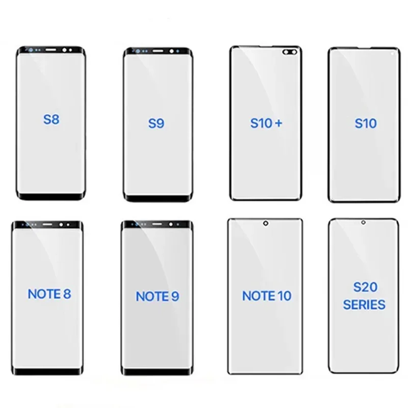 Replace Parts With OCA Touch Screen LCD Front Outer Glass Lens For Samsung Galaxy S8 S9 Plus S10 S10+ Note 8 9 10