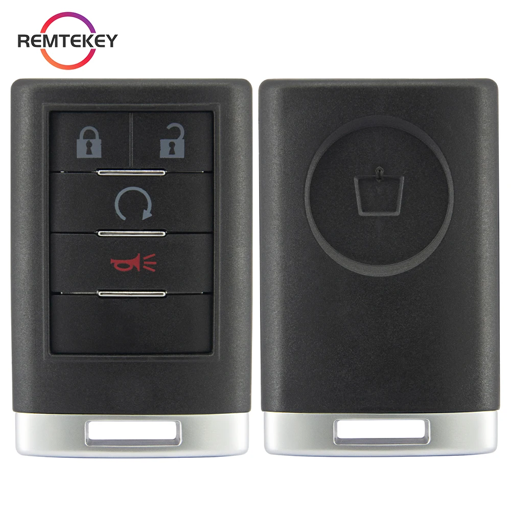 REMTEKEY Smart Remote Car Key Shell FCC OUC6000066 Case 4/5/6 Buttons for Cadillac CTS DTS STS Escalade Corvette Buick GMC