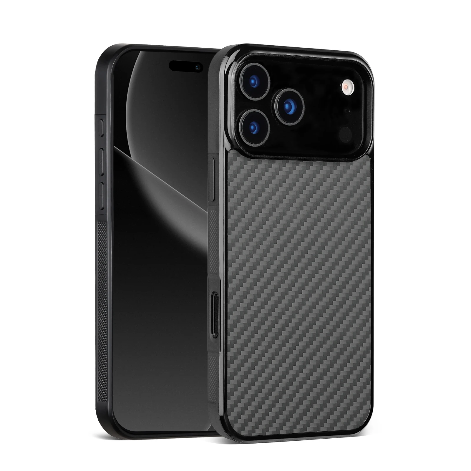 

Ультратонкий чехол премиум-класса из настоящего углеродного волокна для iPhone 17 Pro Max Air, легкий противоударный беспроводной чехол с защитой от отпечатков пальцев