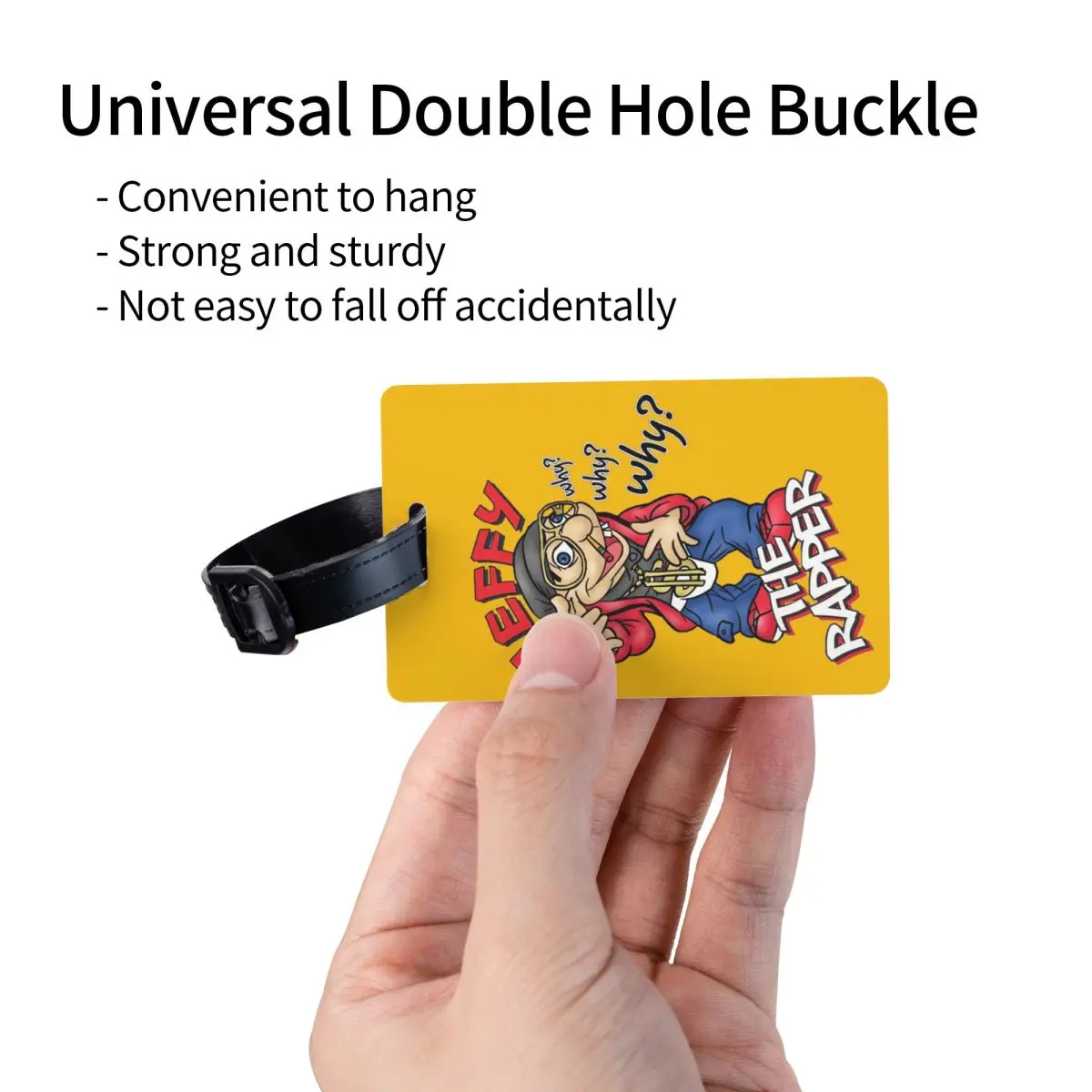 جيفي مغني الراب SML شخصية علامات الأمتعة حقيبة الملحقات المحمولة الأمتعة الصعود علامة التسمية حامل معرف اسم العنوان #3