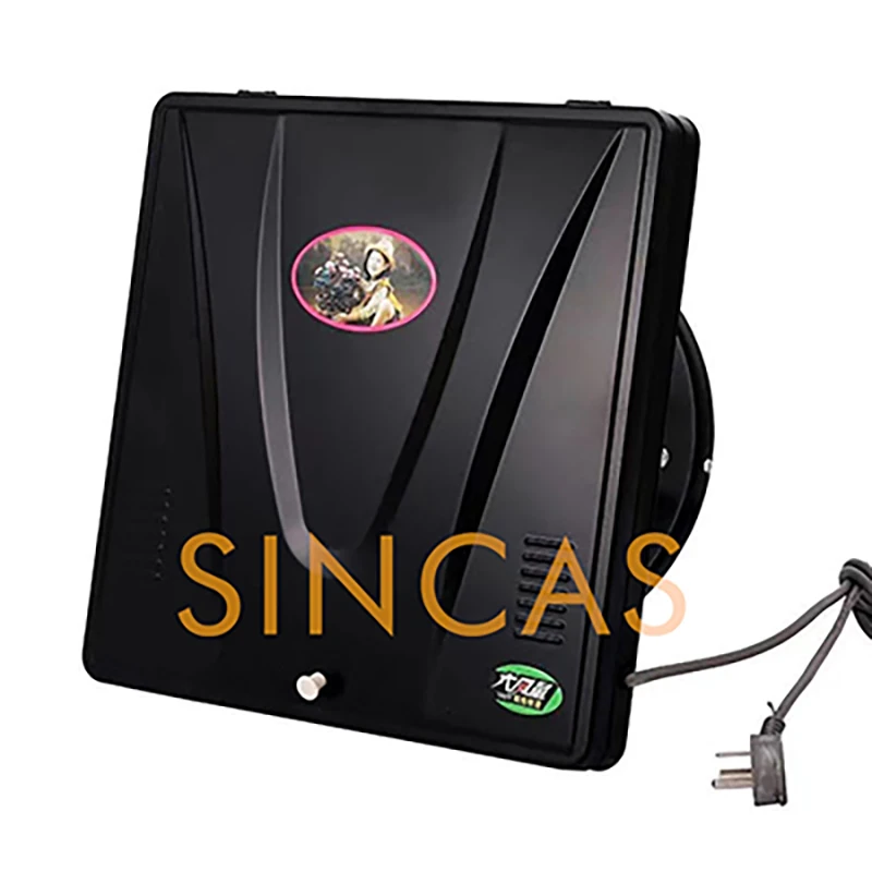 

Flip Cover Adjustable Speed Range Hood Ultra-Quiet Window-Mounted Kitchen Exhaust Fan Extractor 10-inch High-Speed Ventilation