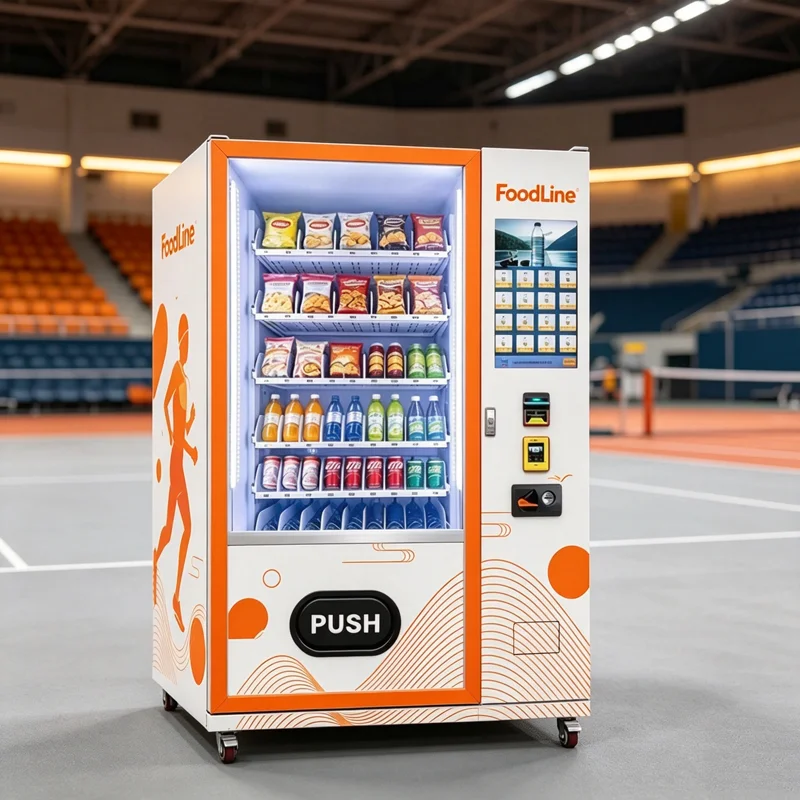 Self Service Vending Machine Combo Snacks Beverages Soda Bread Toys Hair Bands Nail Art Eyelashes Wigs Wines Outdoor Customized