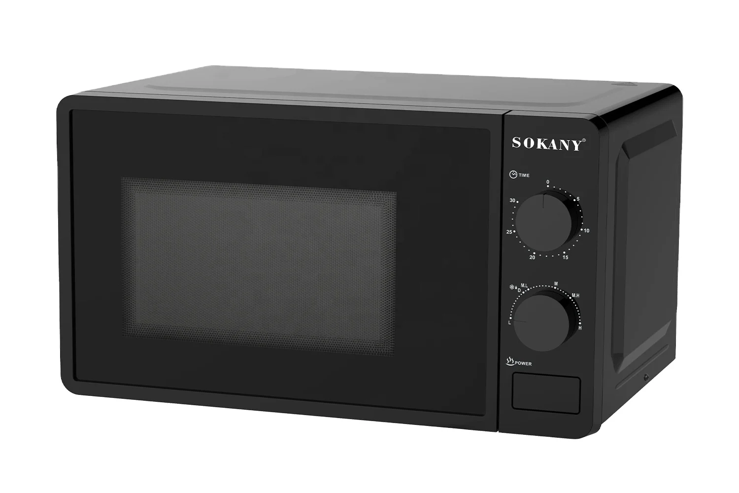 110v Black Microwave Oven 20LCar Microwave  Oven with Grilling Function Electric  for RVs, caravans, and campers