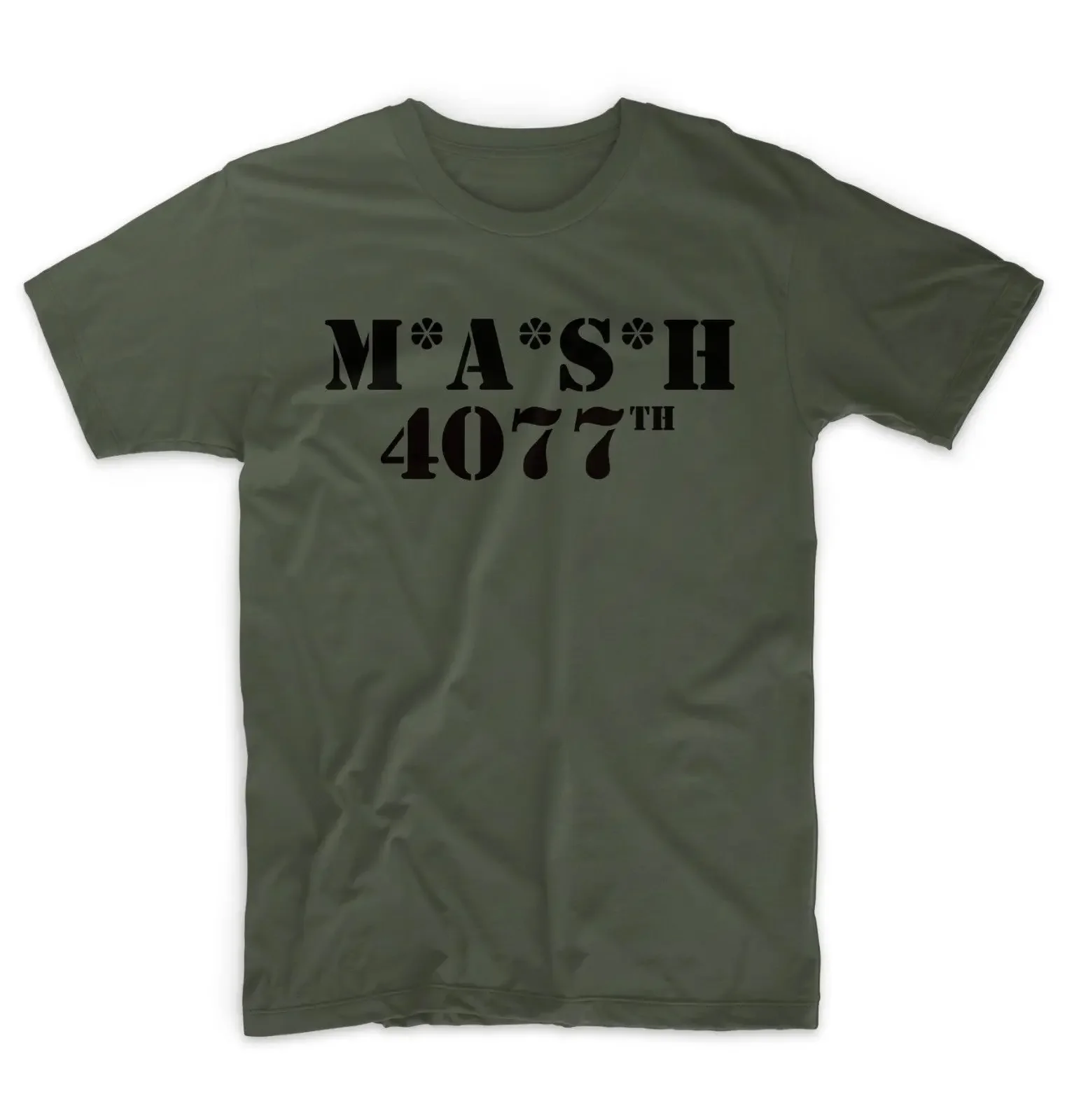 Harajuku Oversized Men Clothing Graphic T Shirts Top M A S H 4077 Military Army Green US Marines RAF Retro MASH 4077TH T Shirt