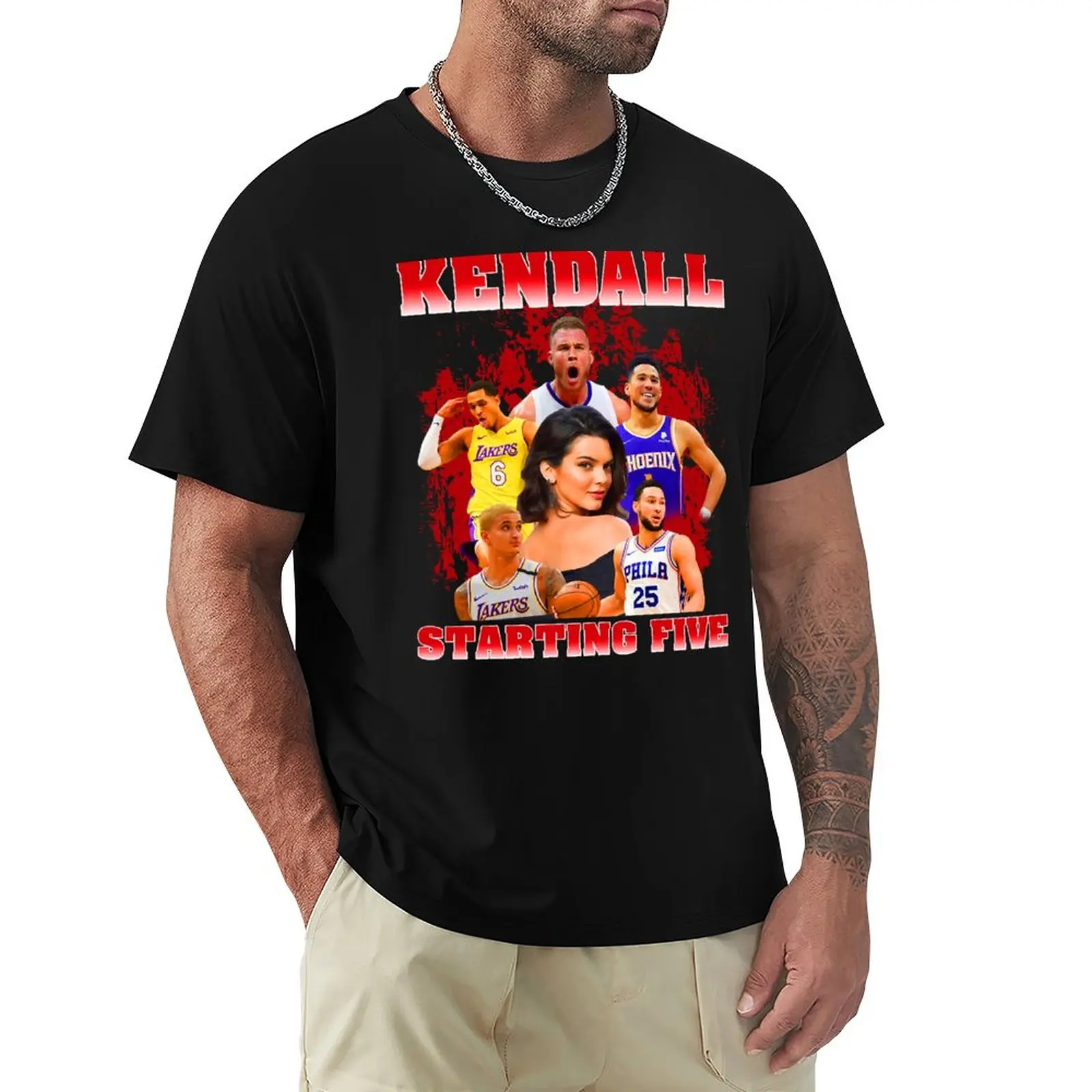 kendall starting five 5 funny homor sarcasm T-Shirt tops black t shirts mens t shirts