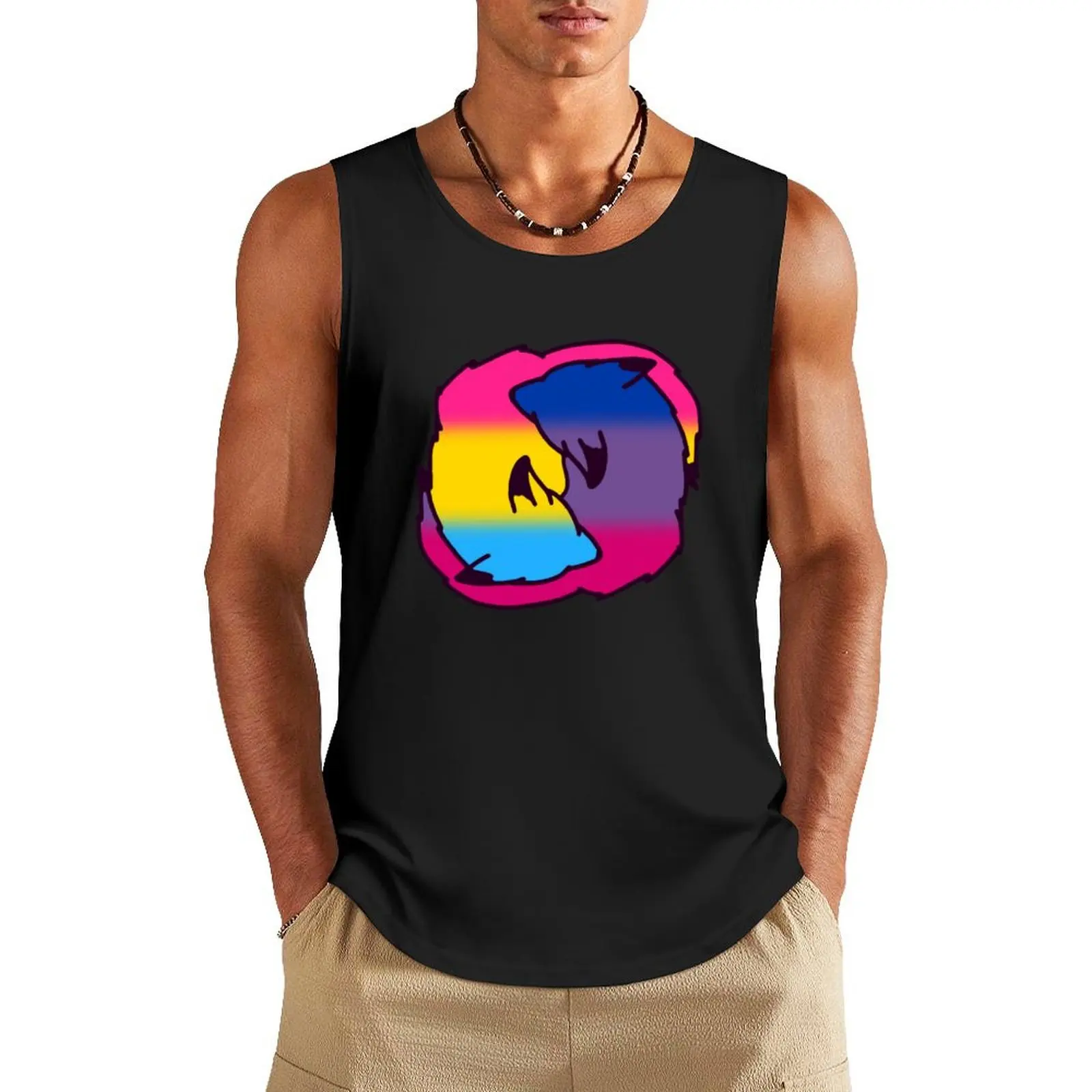 Pan/Bi Cuddles Tank Top sleeveless jackets vest for men Men's singlets