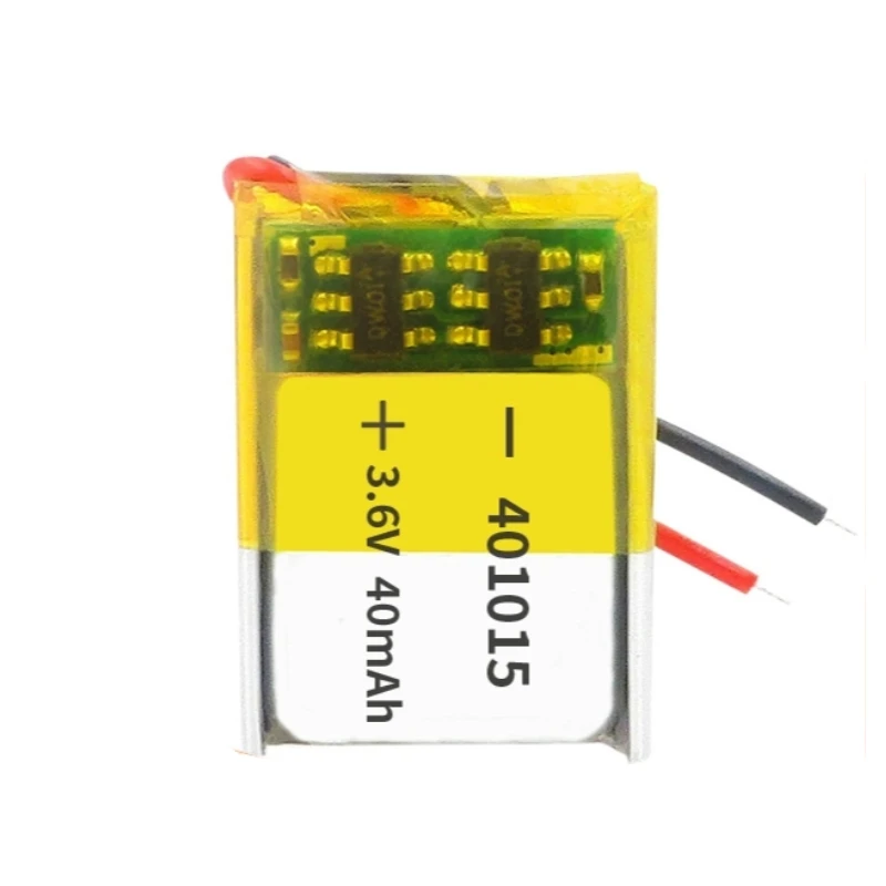 401015 40mAh 3.7V بطارية ليثيوم بوليمر لسماعة رأس بخاصية البلوتوث السمع سوار ذكي بطاريات ليثيوم بوليمر قابلة للشحن