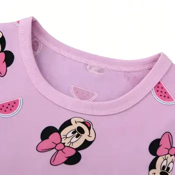 Summer Girl Short-sleeved Dress Cute Minnie Princess Style Casual Sundress for 2-6 years Kids Baby Version 4