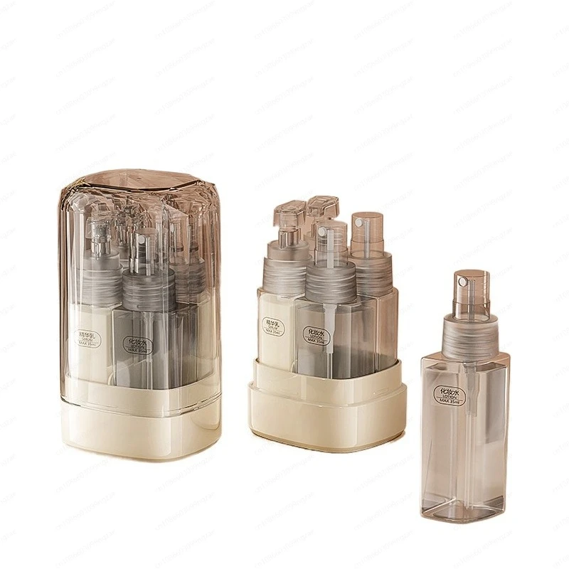 

4-in-1 Travel Bottle Set, Portable Refillable Leak-Proof Containers for Lotion Spray, Luxury Toiletry Organizer