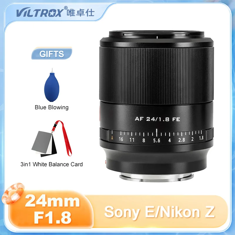 

Viltrox 24mm F1.8 Full Frame AF STM Auto Focus Large Aperture Fixed Lens for Sony E A6000 A6400 A7M Nikon Z ZFC Z6II Z7II Camera