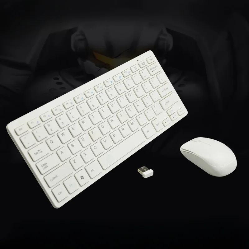 

78keys Lightweight Mini 2.4G Wireless Keyboard Mouse Set Portable Business Laptop Replacement Keyboards Tablet Usb Mute Claviers