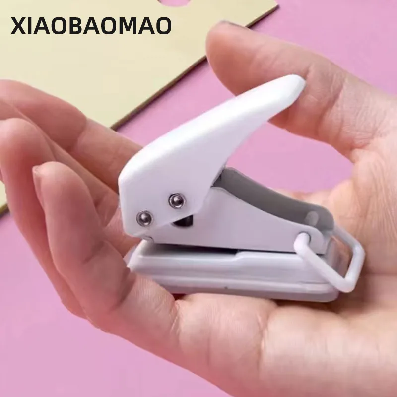 Single Ring Mini Hole Punch 1 Hole Cute Paper Punch Portable Round Hole Puncher Kawaii Office School Binding Supplies Stationery