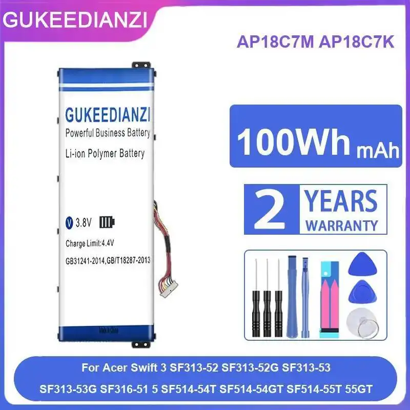 

Аккумулятор AP18C7M AP18C7K для Acer Swift 3 SF313-52 SF313-52G SF313-53 SF313-53G SF316-51 5 SF514-54T SF514-54GT SF514-55T 55GT