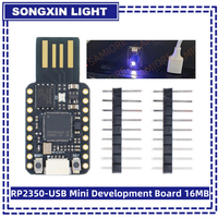 RP2350-USB Mini Board 16MB Flash Dual-core RP2350A 520KB SRAM for Raspberry Pi Zero Development PICO2 Power Supply Voltage Pcb