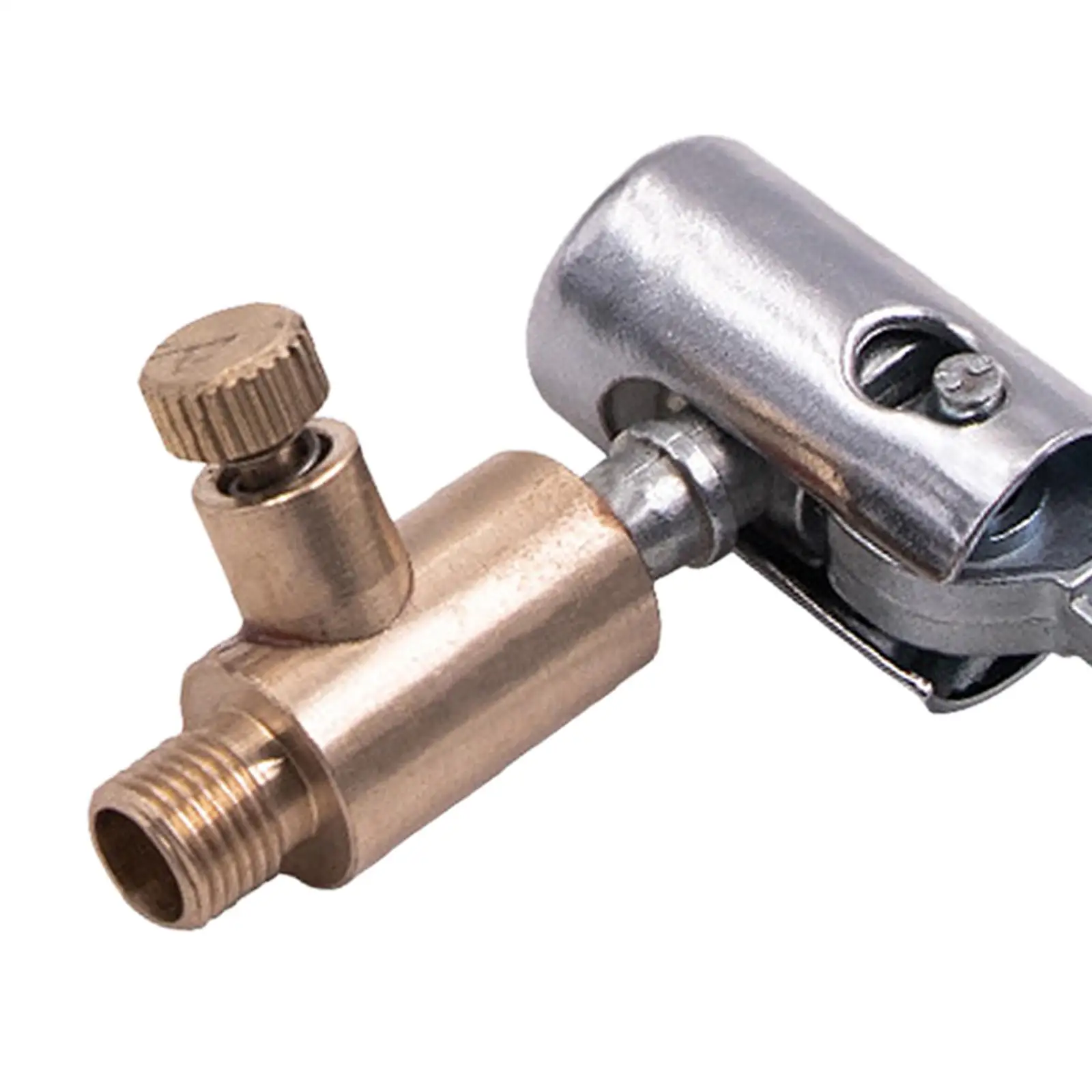 Hose Adapter for Tire Inflator Metal Air Pump Clip on Nozzle Connector Portable Accessory for Car Motorcycle Bicycle Use