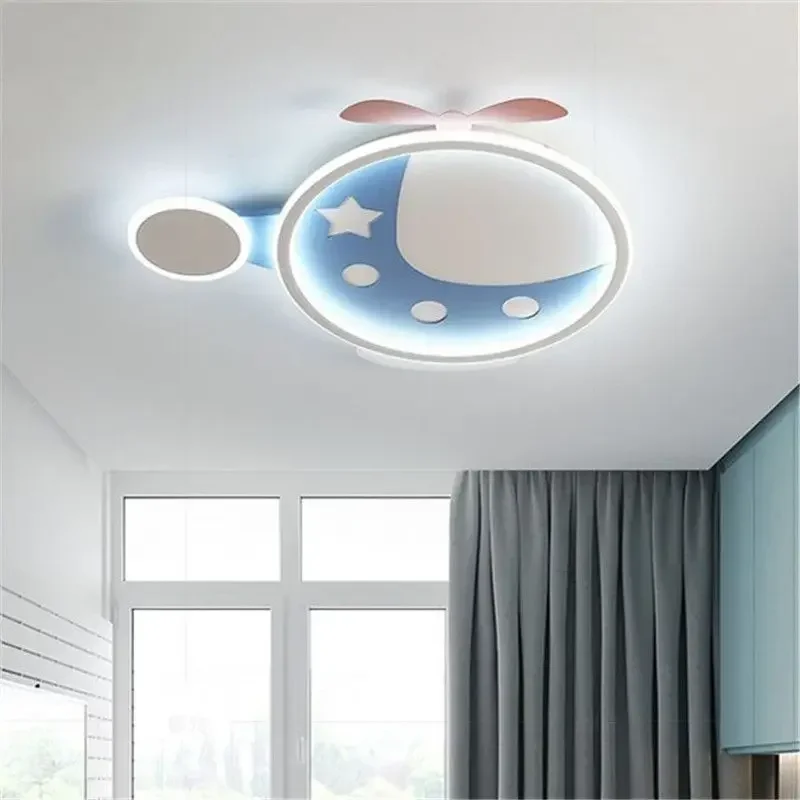 Children's room lamp bedroom study boy room 2025 new helicopter plane boy and girl room Mijia lamps