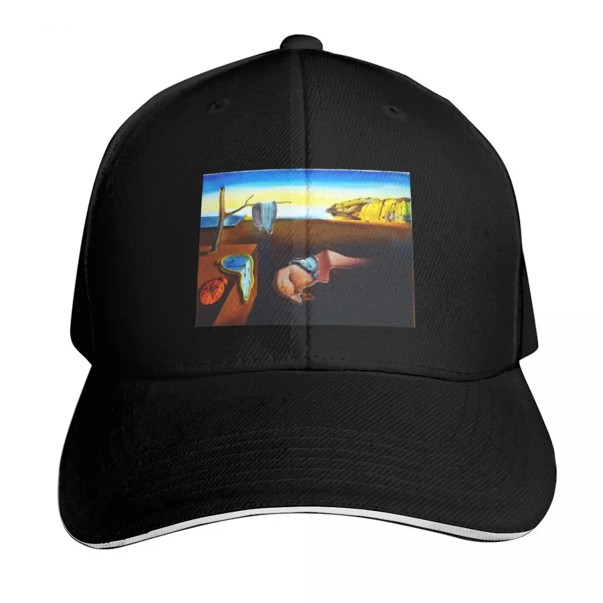 Salvador Dali The Persistence Of Memory Baseball Cap Quick Dry Performance Cotton Twill Breathable Contrast Two Tone Brim